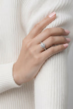 Anillo de compromiso <br> Oro Blanco y diamantes  2,8GR y 0,97CT