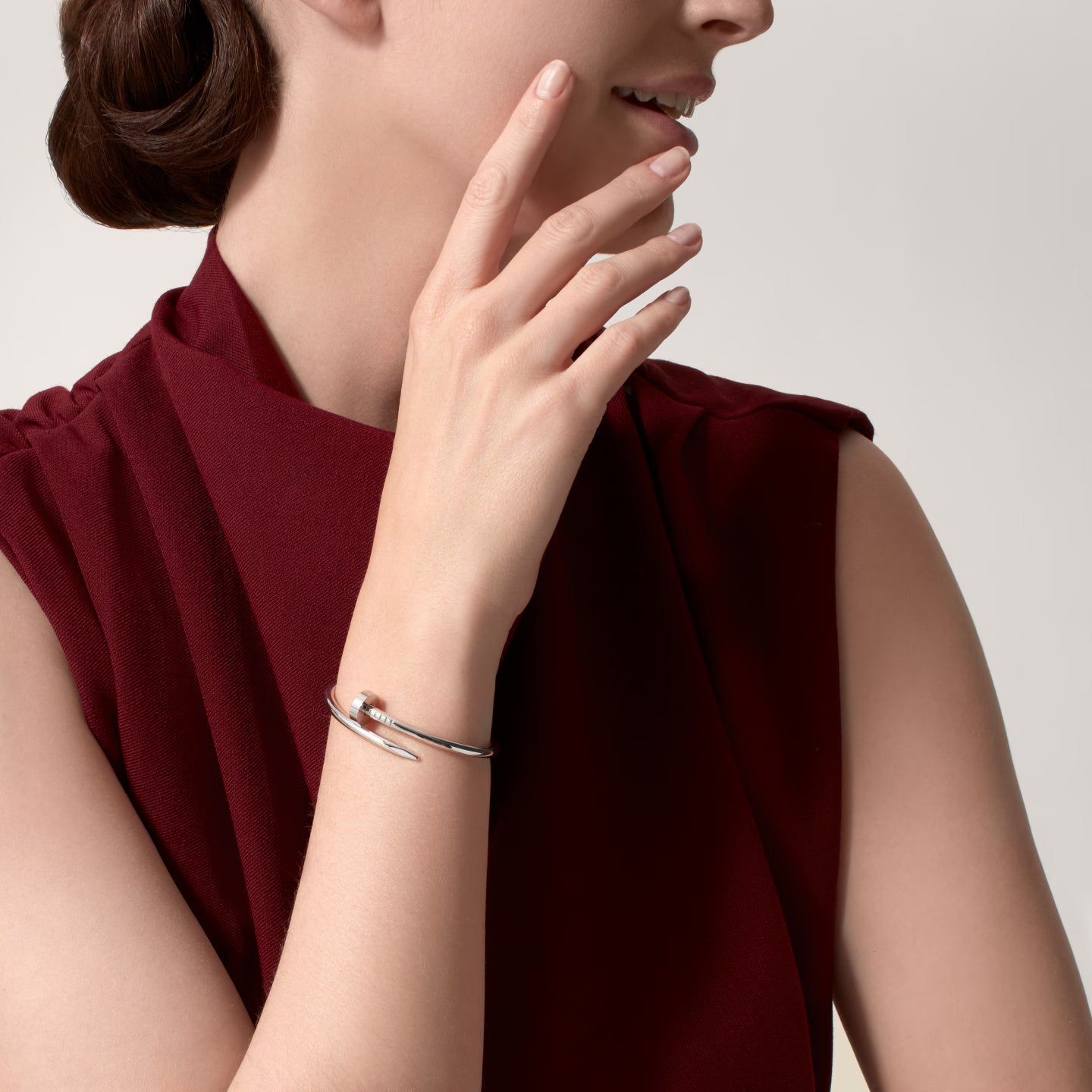 Pulsera Juste un Clou - Oro Blanco
