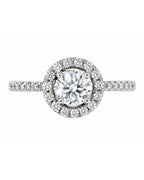 Anillo de compromiso <br> Oro Blanco y diamantes  2,8GR y 0,97CT