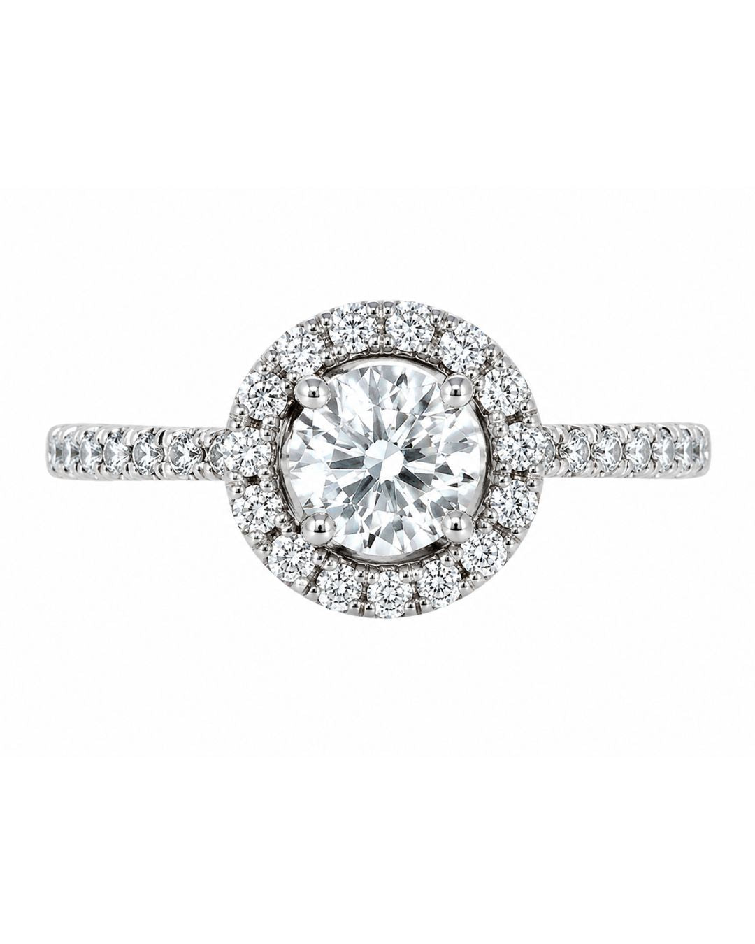 Anillo de compromiso <br> Oro Blanco y diamantes  2,8GR y 0,97CT