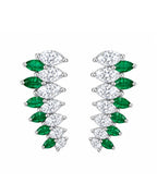 Aro Espiga Vintage <br> Diamantes y esmeralda 6,4GR - 3CT