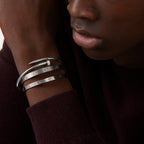 Pulsera Juste un Clou <br> Oro Blanco