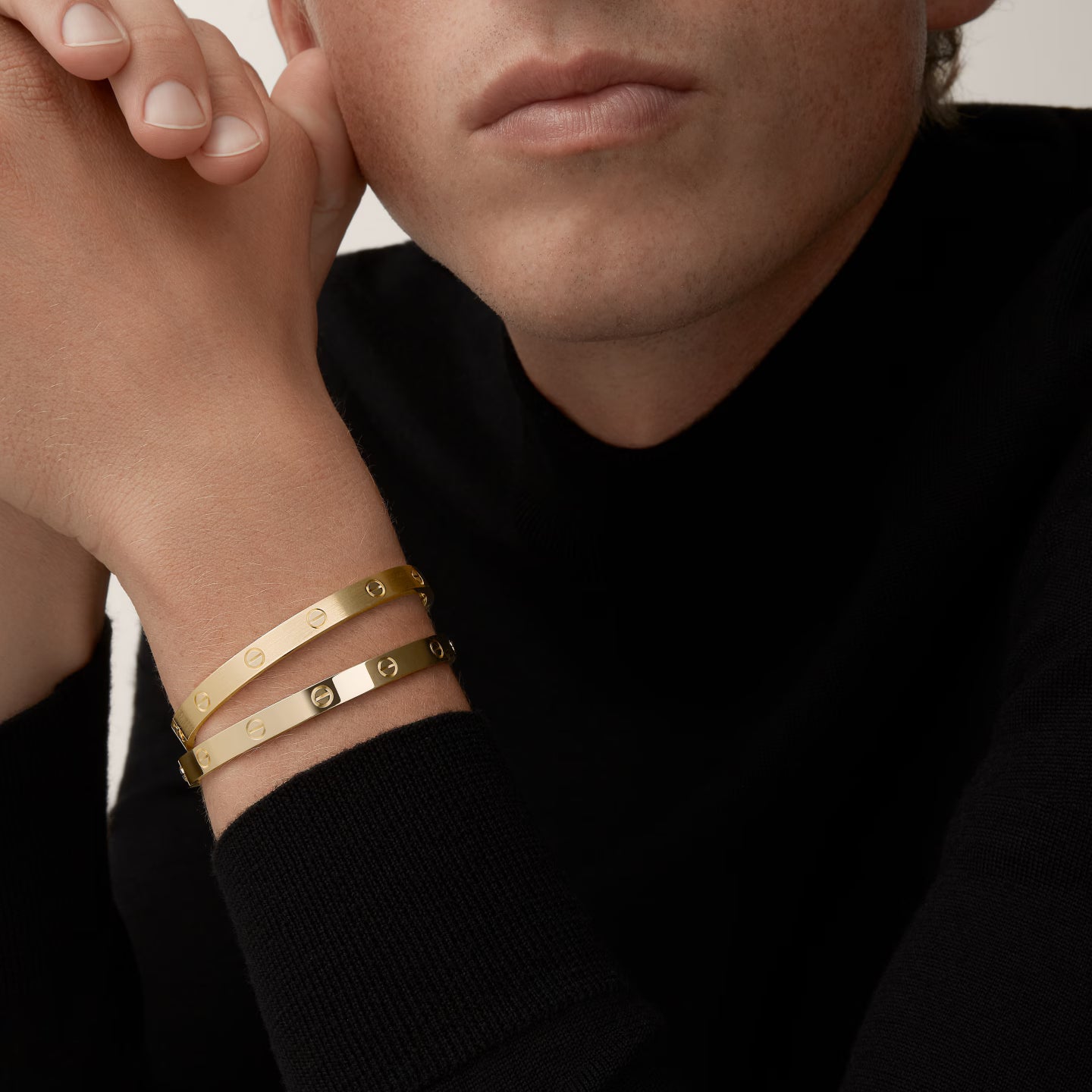 Pulsera LOVE cierre con tornillo - Oro Amarillo