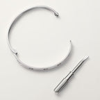 Pulsera LOVE cierre con tornillo <br> Oro Blanco