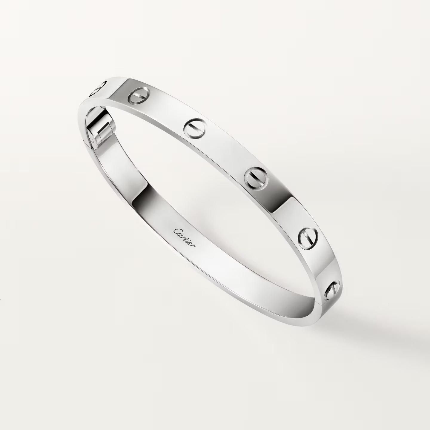 Pulsera LOVE cierre con tornillo - Oro Blanco