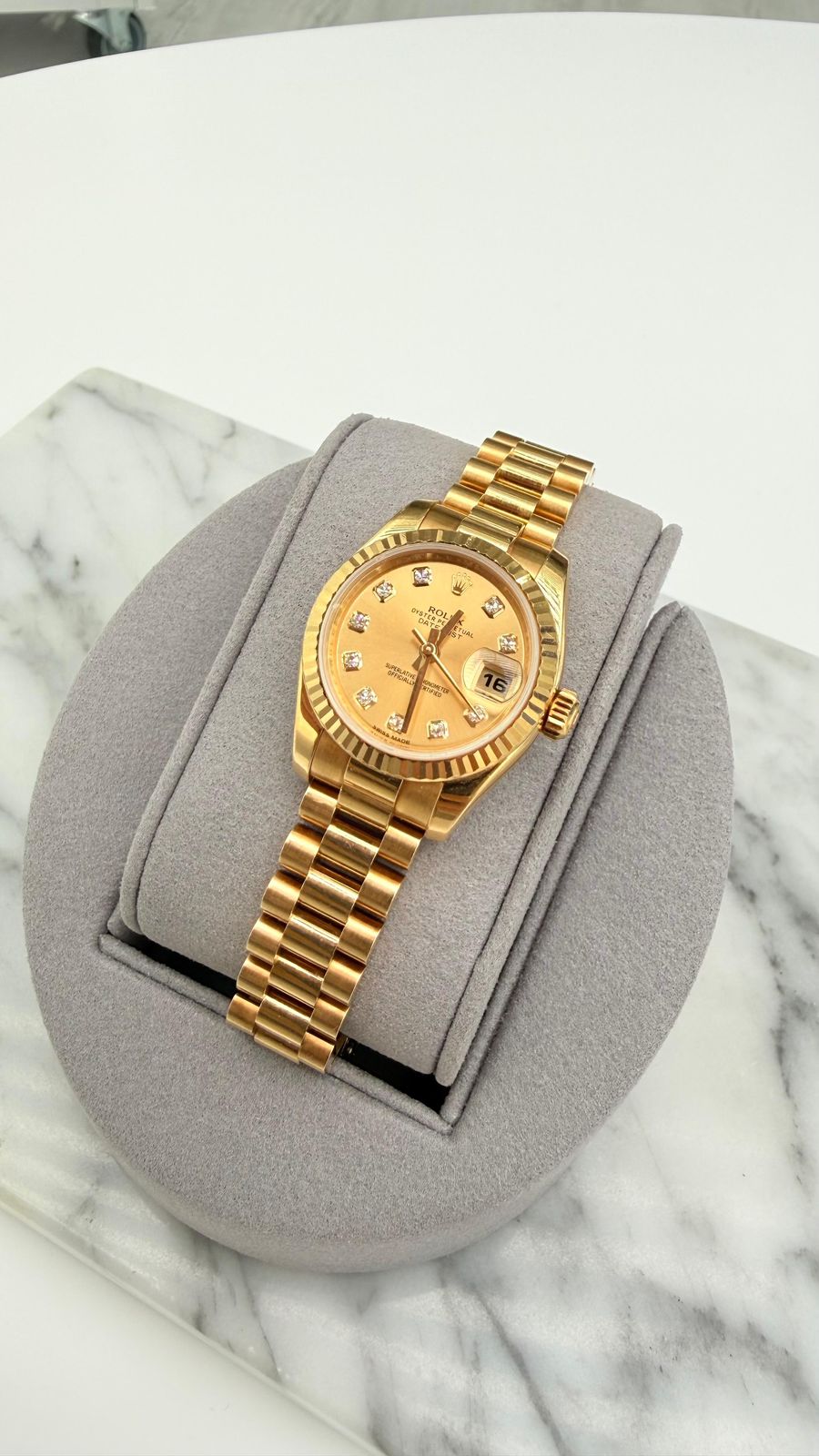 Reloj Rolex Oyster Perpetual <br> Oro con Brillante