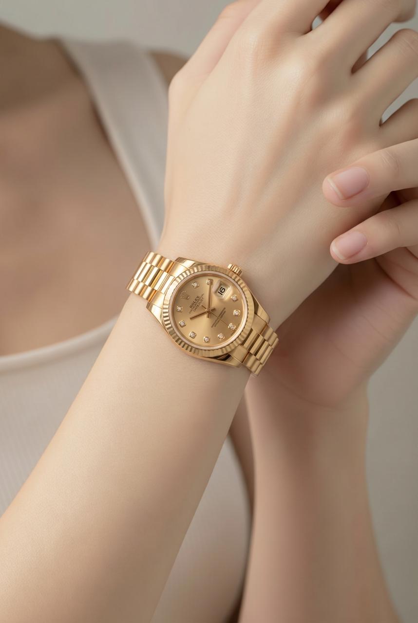 Reloj Rolex Oyster Perpetual <br> Oro con Brillante