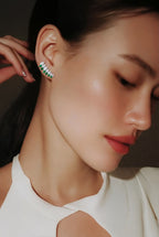 Aro Espiga Vintage <br> Diamantes y esmeralda 6,4GR - 3CT