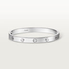 Pulsera LOVE cierre con tornillo <br> Oro Blanco