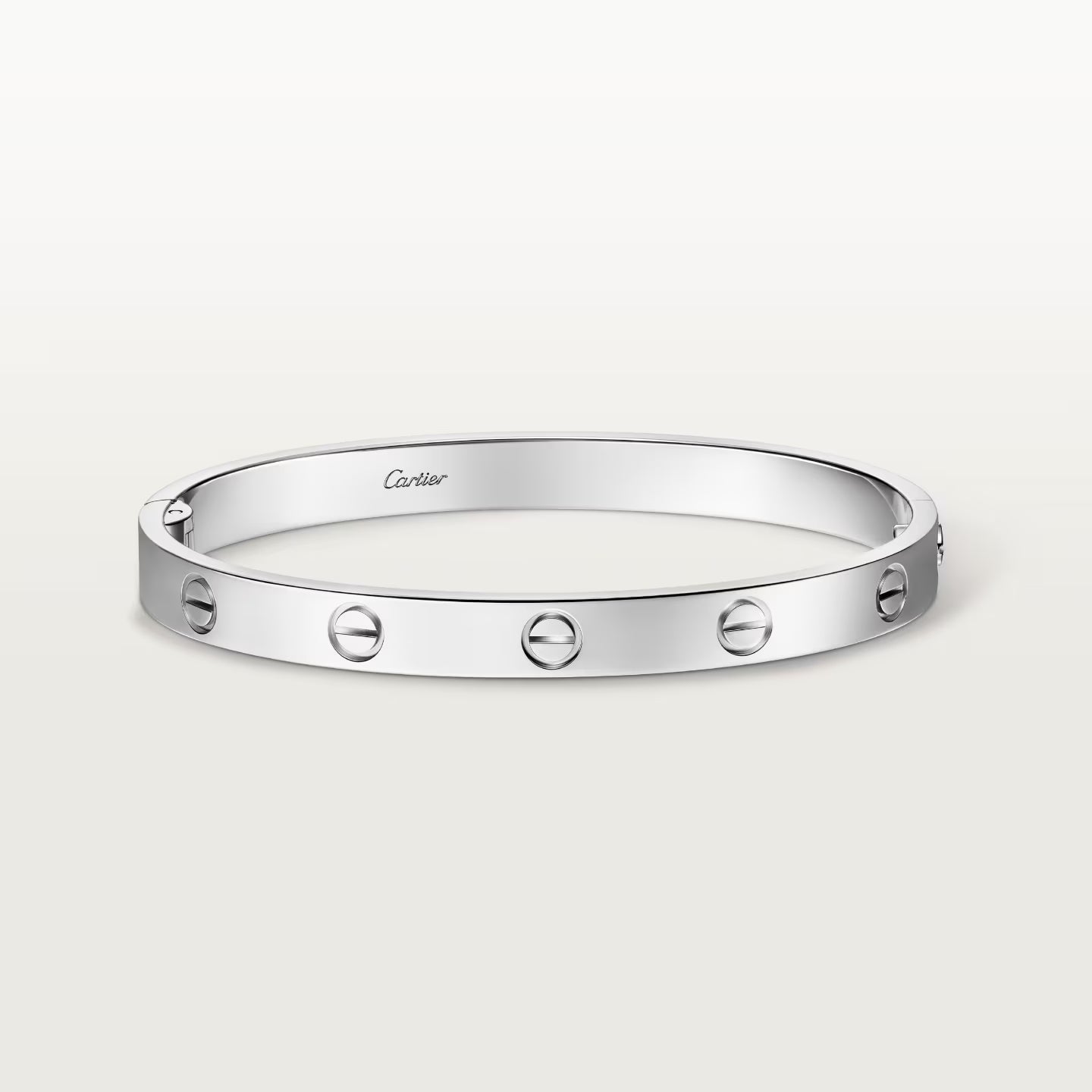 Pulsera LOVE cierre con tornillo - Oro Blanco
