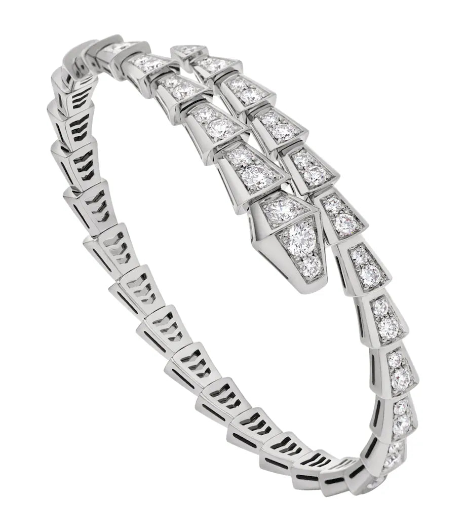 Bracelet Serpenti Viper <br> Oro blanco 18k, diamante 2,80 ct