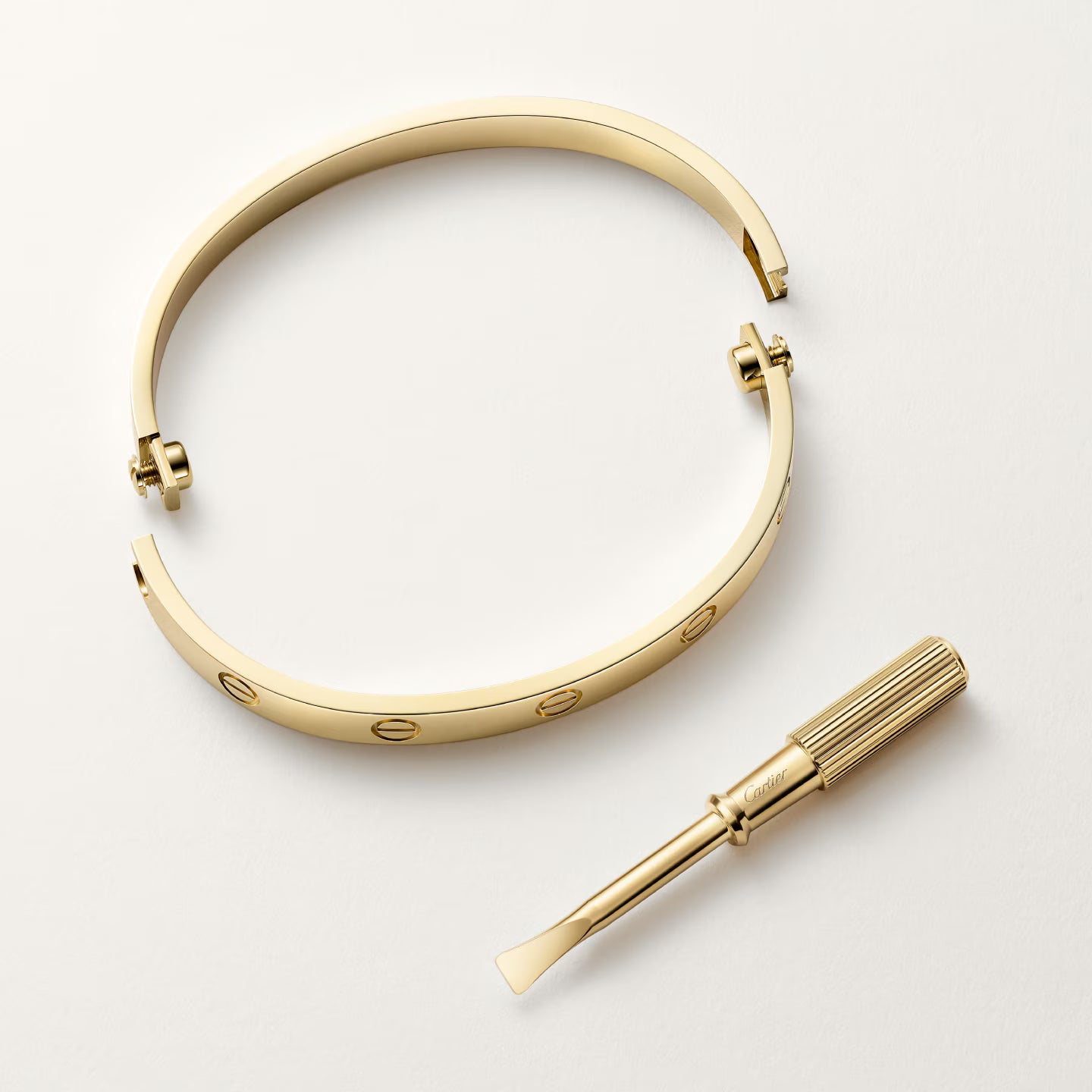 Pulsera LOVE cierre con tornillo - Oro Amarillo