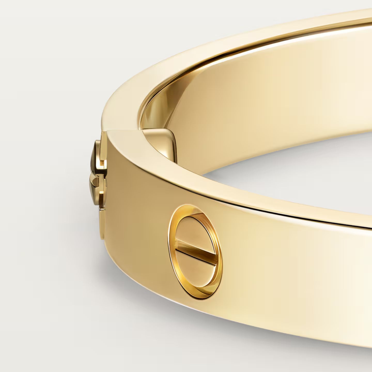 Pulsera LOVE cierre con tornillo <br> Oro Amarillo